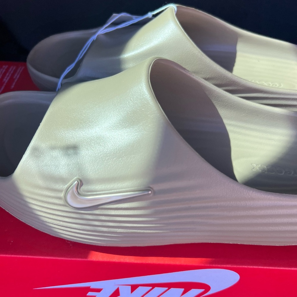 Nike Men’s Slide Sandals in Olive Green - Picture 2 of 8
